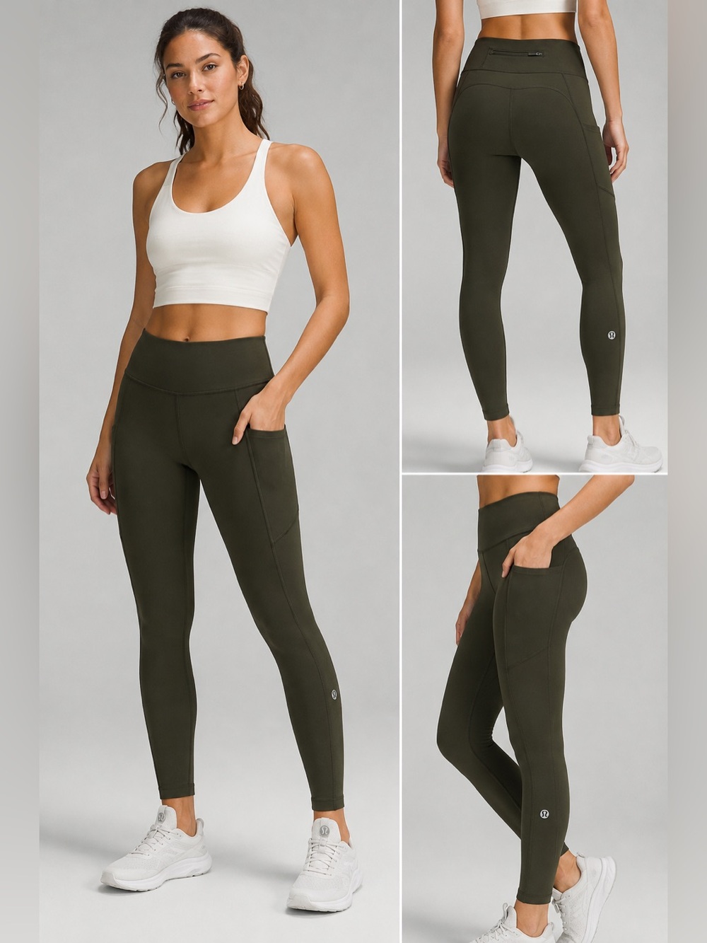 lululemon athletica Olive Green “Speed up” High-Rise  Leggings